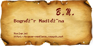 Bognár Madléna névjegykártya